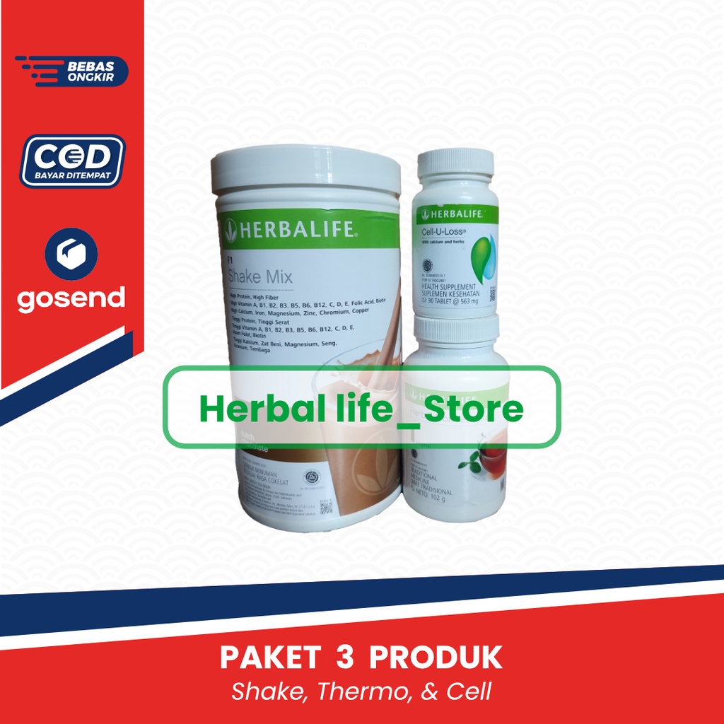 herbalife paket diet-shake herballife-thermo herbalife-teh herbalife-cell u loss herbalife