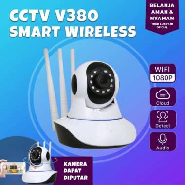 CCTV Mini Wifi 3 Antena Unitech V380 Wireless IP Camera Kamera 2 Way Audio Motion