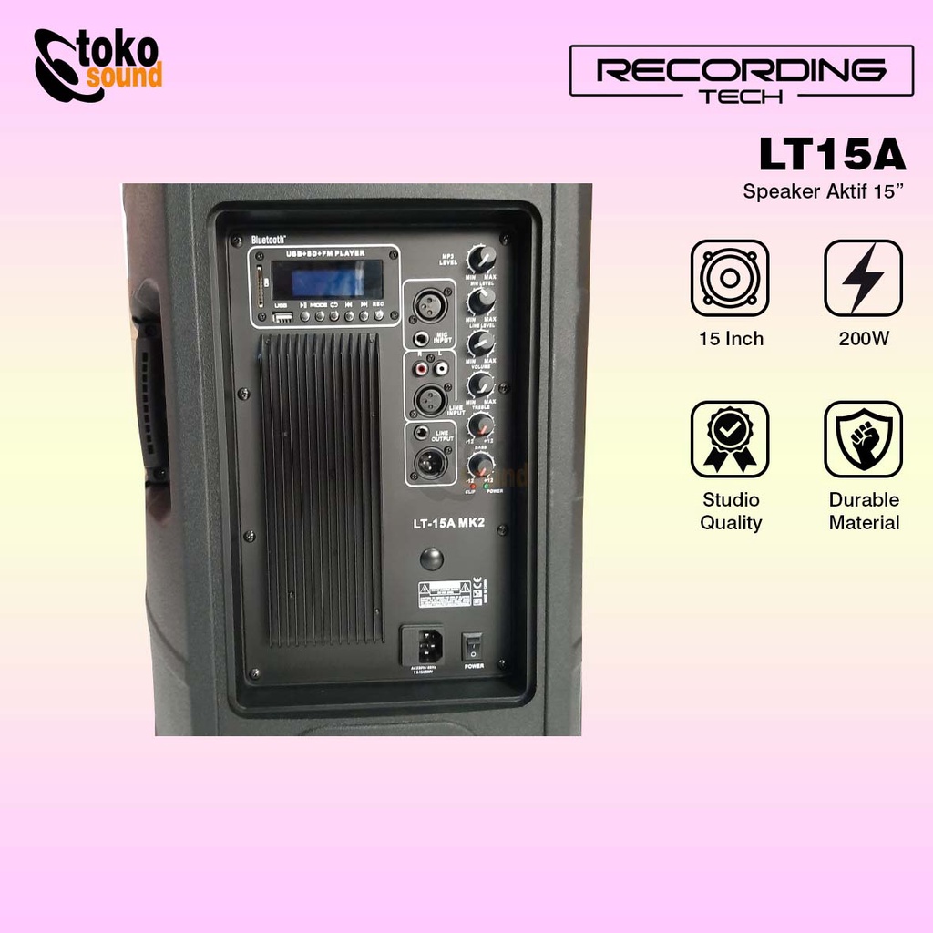 Recording Tech LT15A MK2 - Speaker Aktif Sound Monitor Sepasang