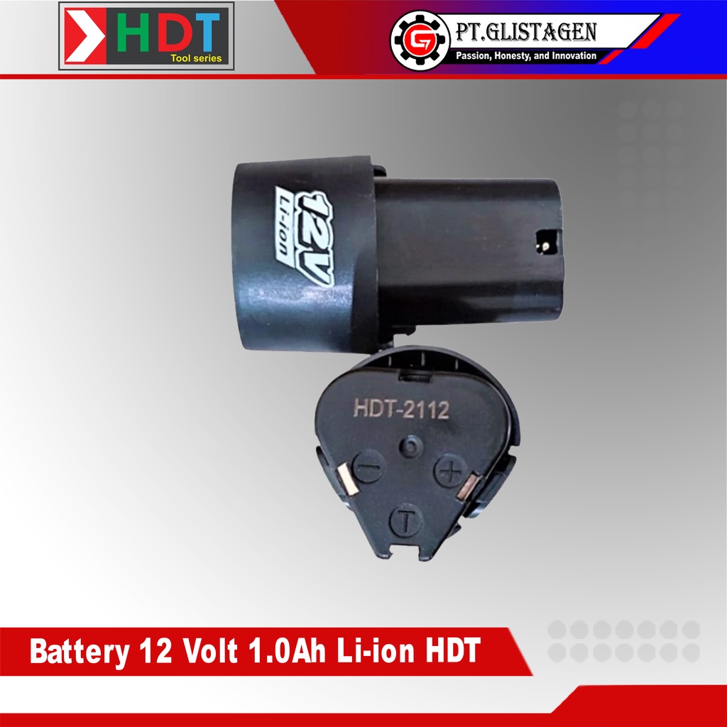 HDT Baterai 12V Bor Cordless Drill Battery 12 Volt 1.0Ah Li-ion HDT