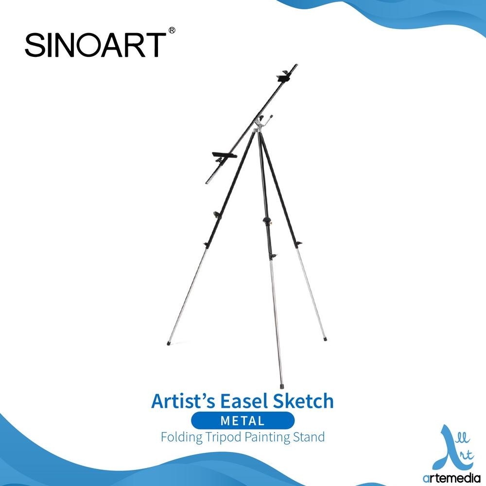 

Easel Lukis Sinoart Artists Sketch Metal Folding Tripod Painting Stand