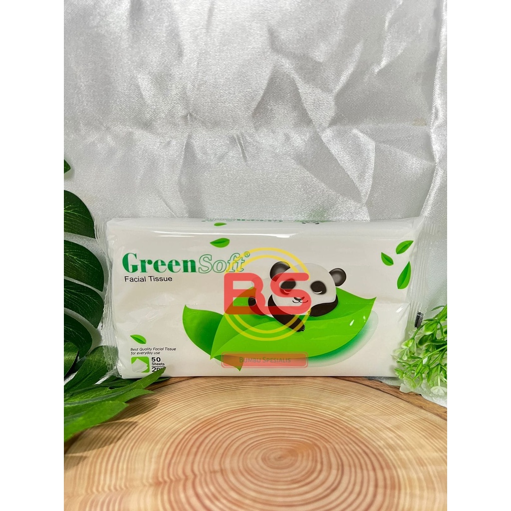 Tissue Green Facial SoftPack 50 Lembar (2ply) Travel Pack