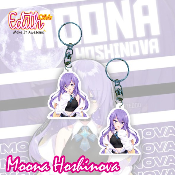 [BUKAN PO]  Gantungan Kunci Vtuber Moona Hoshinova Hololive / Keychain Vtuber Moona Hoshinova Hololi