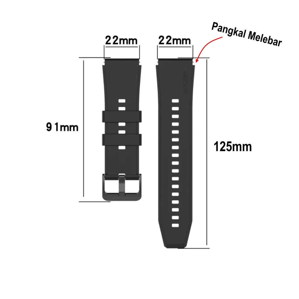 T2P Strap 22mm Untuk Honor Watch GS Pro - Tali Jam Tangan Pin Quick Release