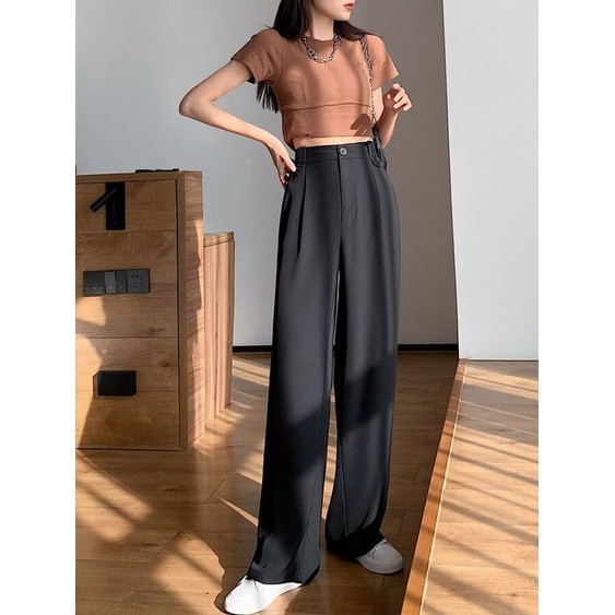 LOOSE PANTS TROUSERS WANITA CELANA ANTI KUSUT CELANA KANTOR FORMAL KULOT HIGHWAIST WANITA BY