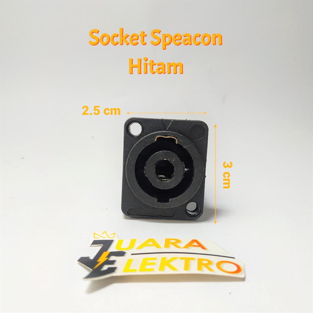 Socket Speacon Warna Hitam Segi 4