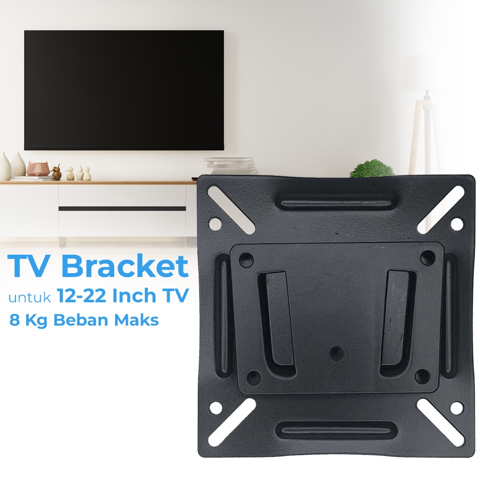 TV Bracket Metal 75 x 75 Pitch untuk 12-22 Inch Monitor &amp; TV