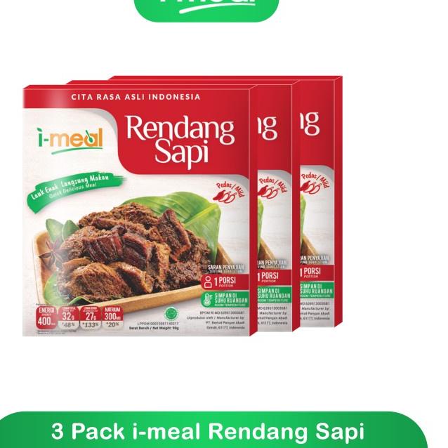 

☞ I-Meal Paket Rendang Sapi Isi 3 Siap Saji ✰