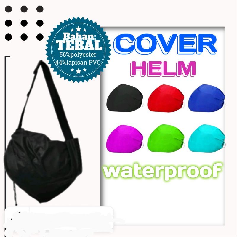 Sarung Helm Anti Air Cover Helm Waterproof Tas Helm Serbaguna Jas Helm Anti air Pelindung Helm Full Face Half Face.