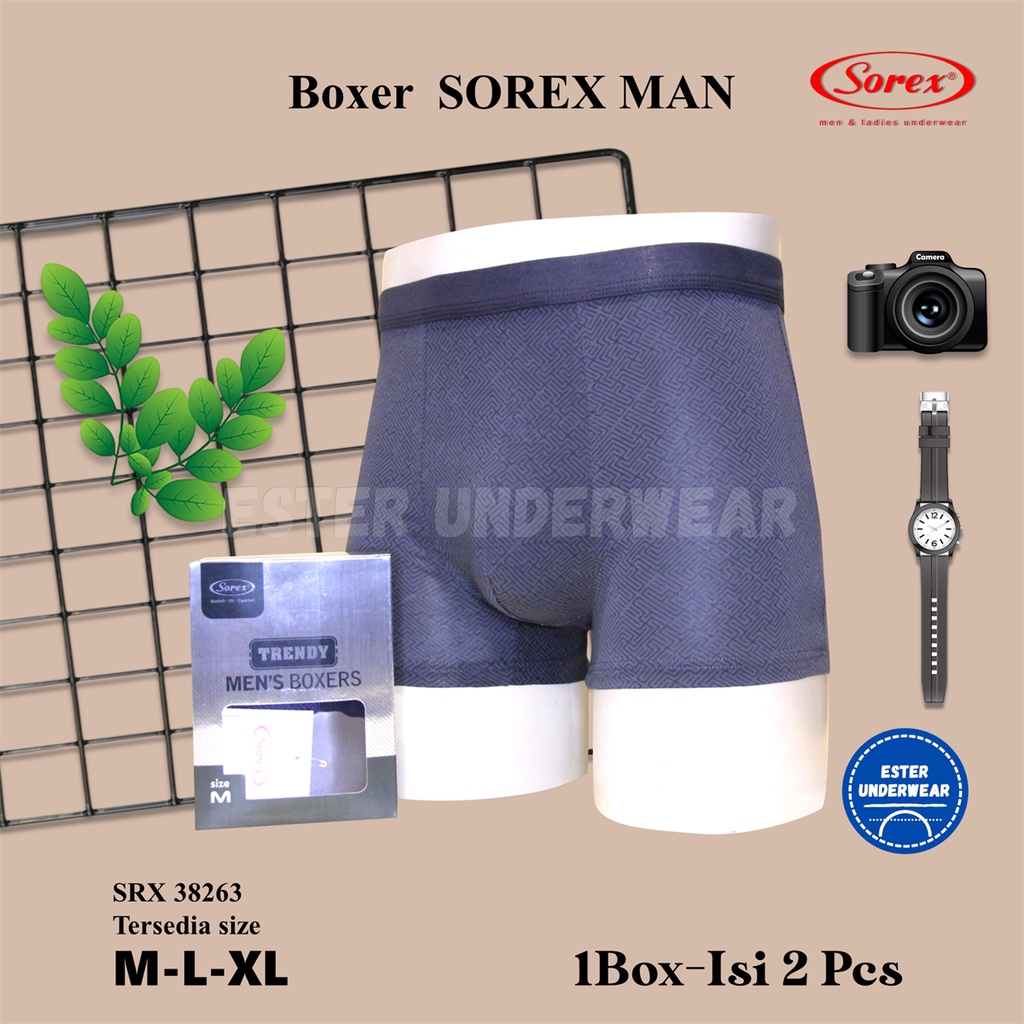 SOREX Pria Celana Boxer SRX 38263 1 Box Isi 2Pcs