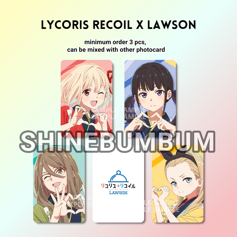 Photocard Lycoris Recoil X Lawson (2 sisi)