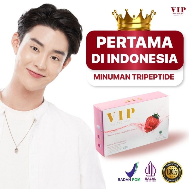 [ORI] VIP COLLAGEN BOX Minuman Serbuk Perawatan Kulit dari dalam 100% original BPOM