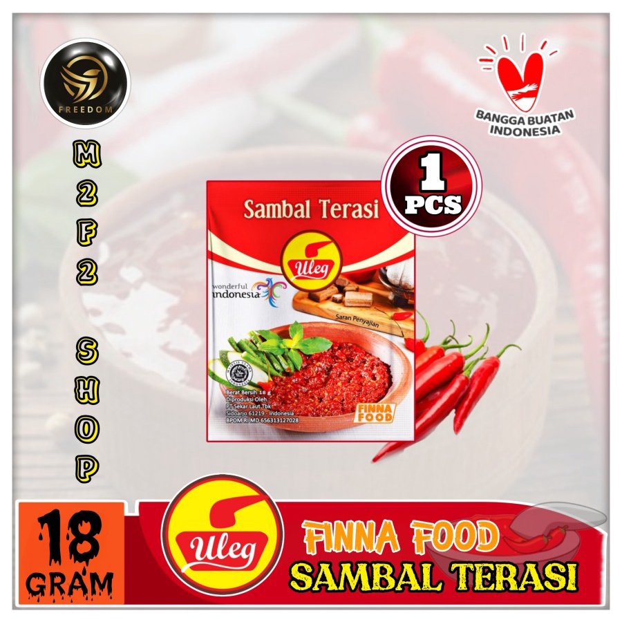 

Finna Food Uleg Sambal Terasi Sachet - 18 gr (Kemasan Satuan)