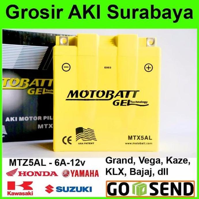 Aki Motor Yamaha Jupiter Mx 135 Lama Mtx5Al Motobatt Yuasa Kering Debezzz