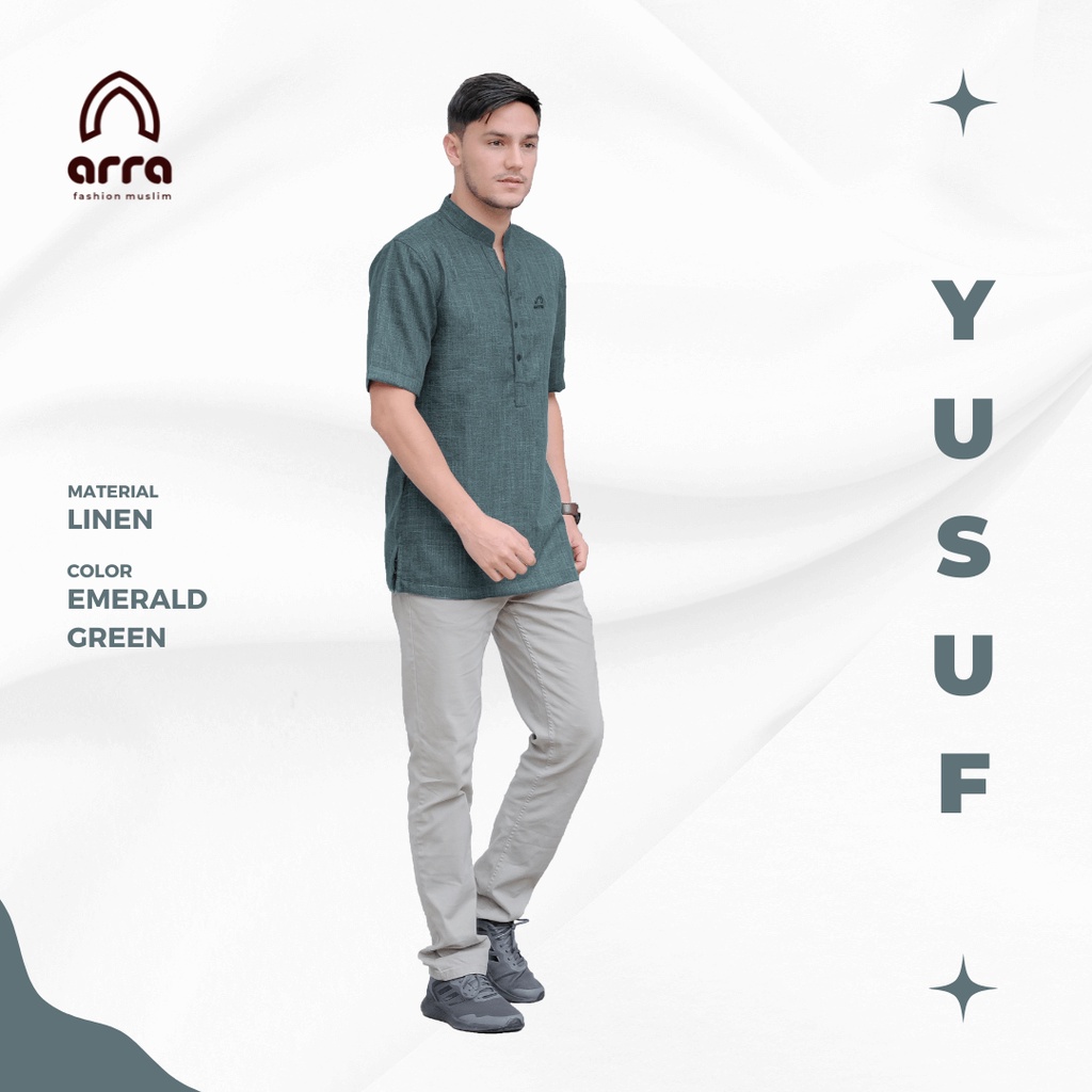 Baju Koko Kurta Pakistan Daily Dewasa Lengan Pendek Kualitas Terbaik Model Terbaru Lebaran Yusuf Series