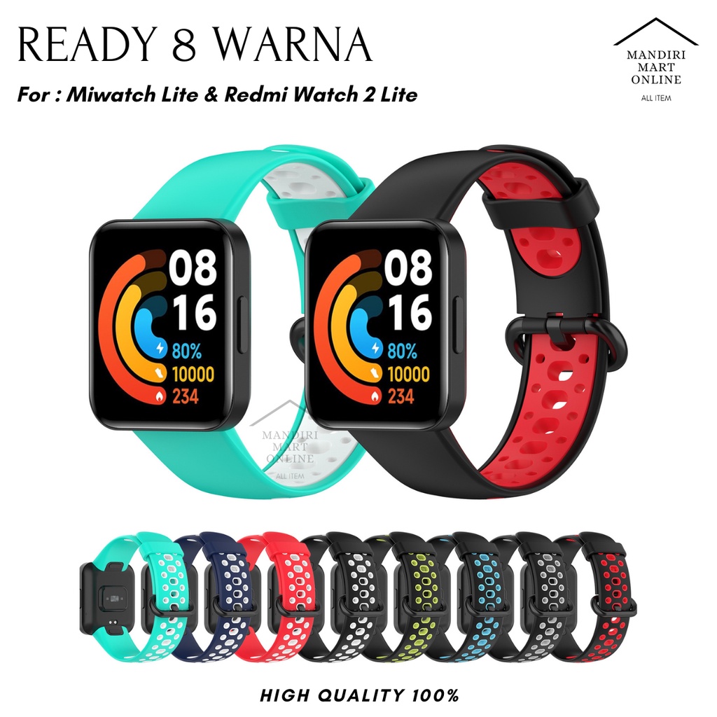 Strap Silicone Redmi Watch 2 Lite Tali Pengganti Redmi Watch 2 Lite Bahan Silikon Motif Sportband