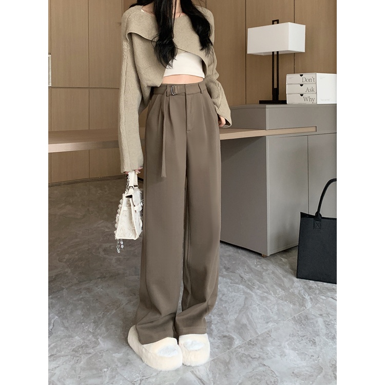 Celana Kulot Highwaist Wanita Terbaru Kekinian Celana Panjang Hitam Korean Style Pants Loose