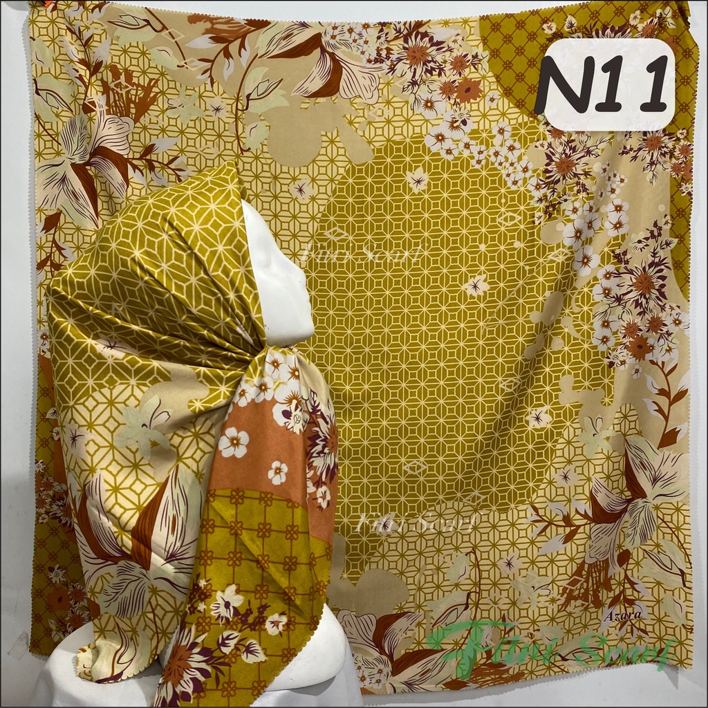 Pilih Warna Senorita Laser Cut Azara jilbab hijab krudung kerudung segi empat motif 8