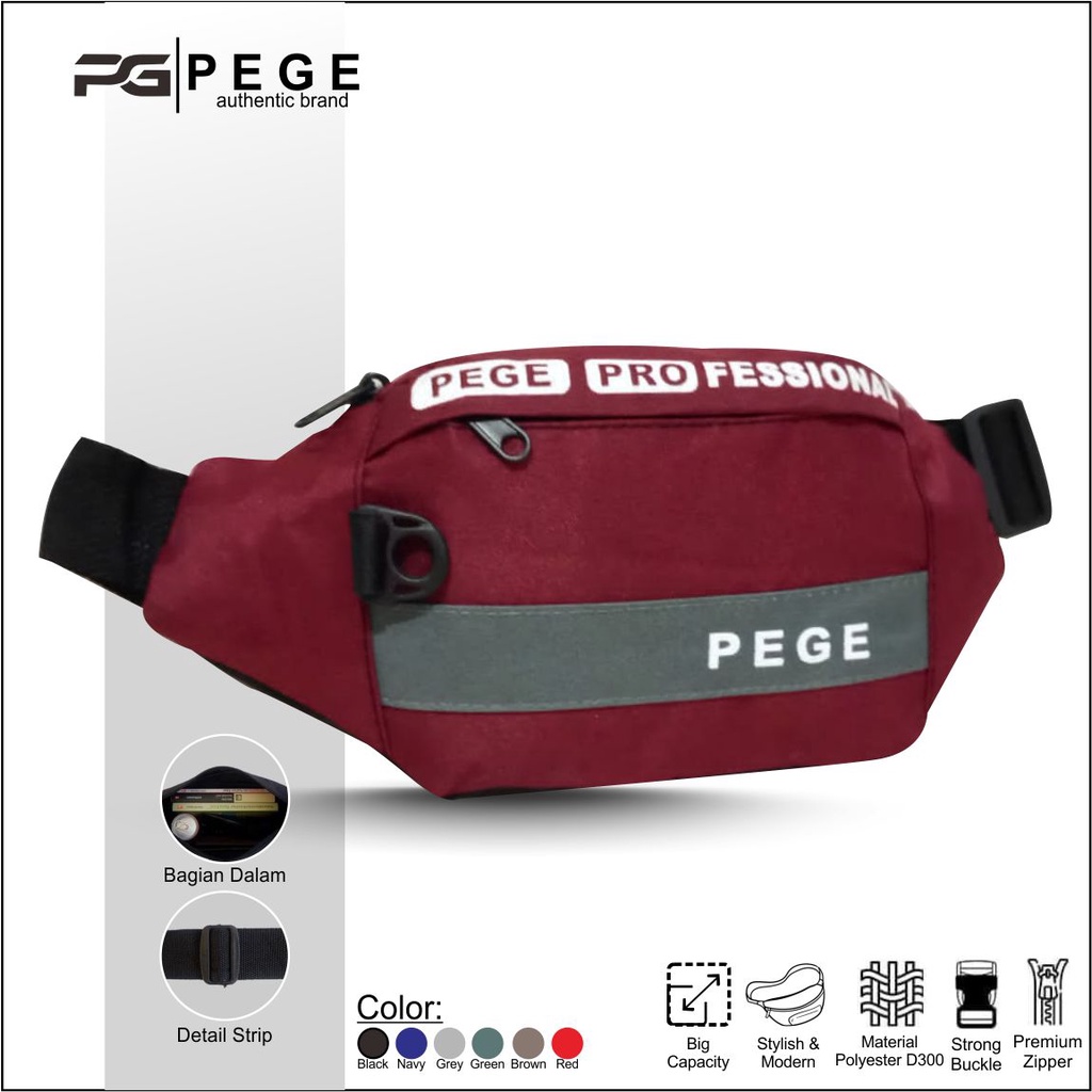 Tas Selempang Bahu Pria Waistbag Tas Pinggang Keren Kasual Model Salon Distro - PG Souyate