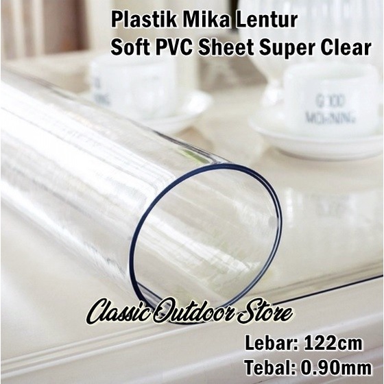 

Plastik PVC Mika Lentur Super Clear Bening Lebar 122 cm Tebal 0.90mm