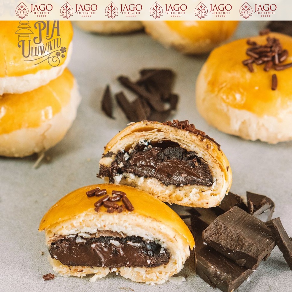 Pia ULUWATU - Coklat - Keju - Kacang Hijau - K.Crunchy - Abon Ayam &amp; Durian Spesial - Pia Bali