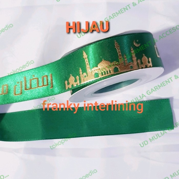 

Pita Satin Eid Mubarak Idul Fitri Lebar 2,5Cm Isi 9 Meter 049