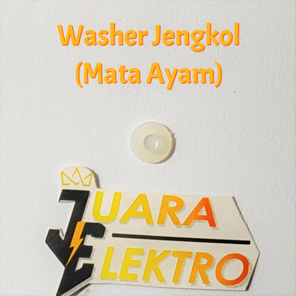 (20 PCS) Washer Jengkol (Mata Ayam) | Karet Nylon Ring Isolator Transistor (TR) Kancing Nilon Mosfet