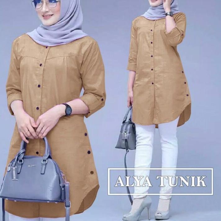 *Termurah* Kemeja Tunik JUMBO Fashion wanita - Alya ✼