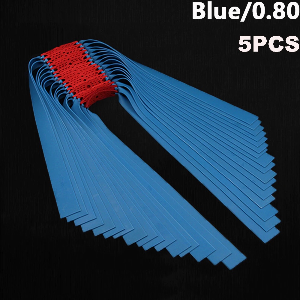 Tali Ketapel Rubber Flat Elastic Band 48cm 0.8mm 5PCS - Blue