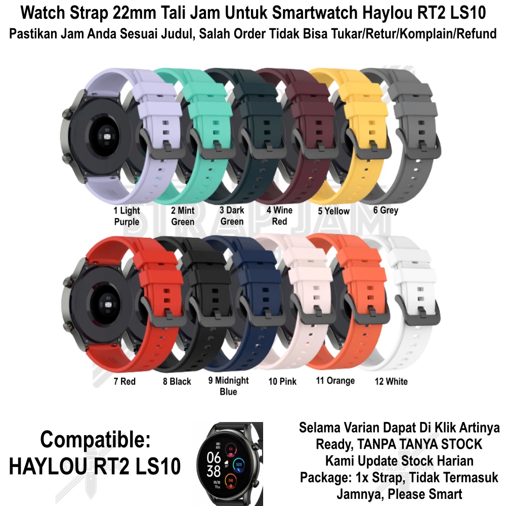 T2P Strap 22mm Untuk Haylou RT2 LS10 - Tali Jam Tangan Pin Quick Release