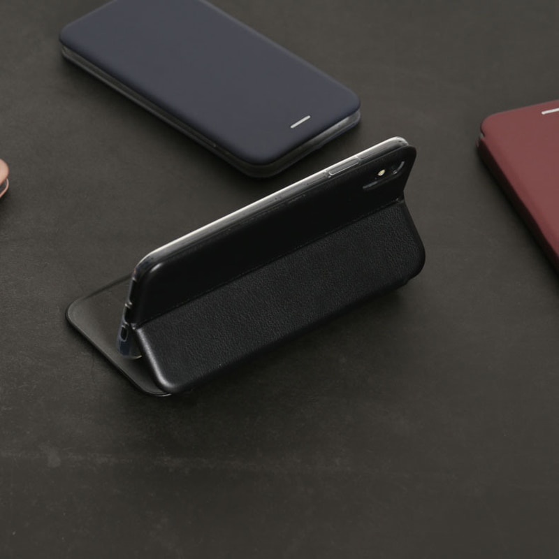 Case iPhone X Xs Flip Cover Leather Stand Soft Silikon Casing Wallet Magnetic Free 2pcs Kabel Charger Lightning