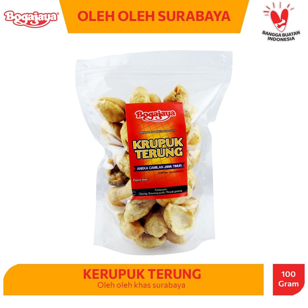 

KERUPUK TERUNG BOGAJAYA 100 GRAM / CAMILAN SEAFOOD KHAS SURABAYA