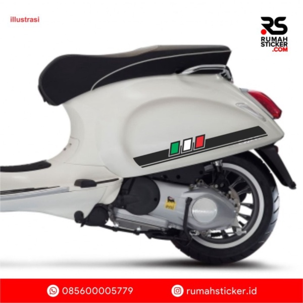 Grosir STICKER STIKER CUTTING LIST ITALIAN STYLE UNIVERSAL VESPA SCOOPY DLL Limited