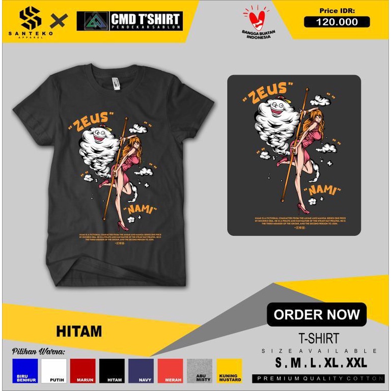 Kaos One Piece Nami X Zeus 0227 - SANTEKO Apparel