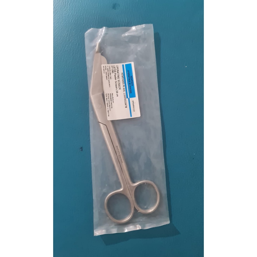 Gunting Kasa / verban 18 cm l Operating Scissor Lister Plaster Scissor  18 cm Saffa/ Marwa