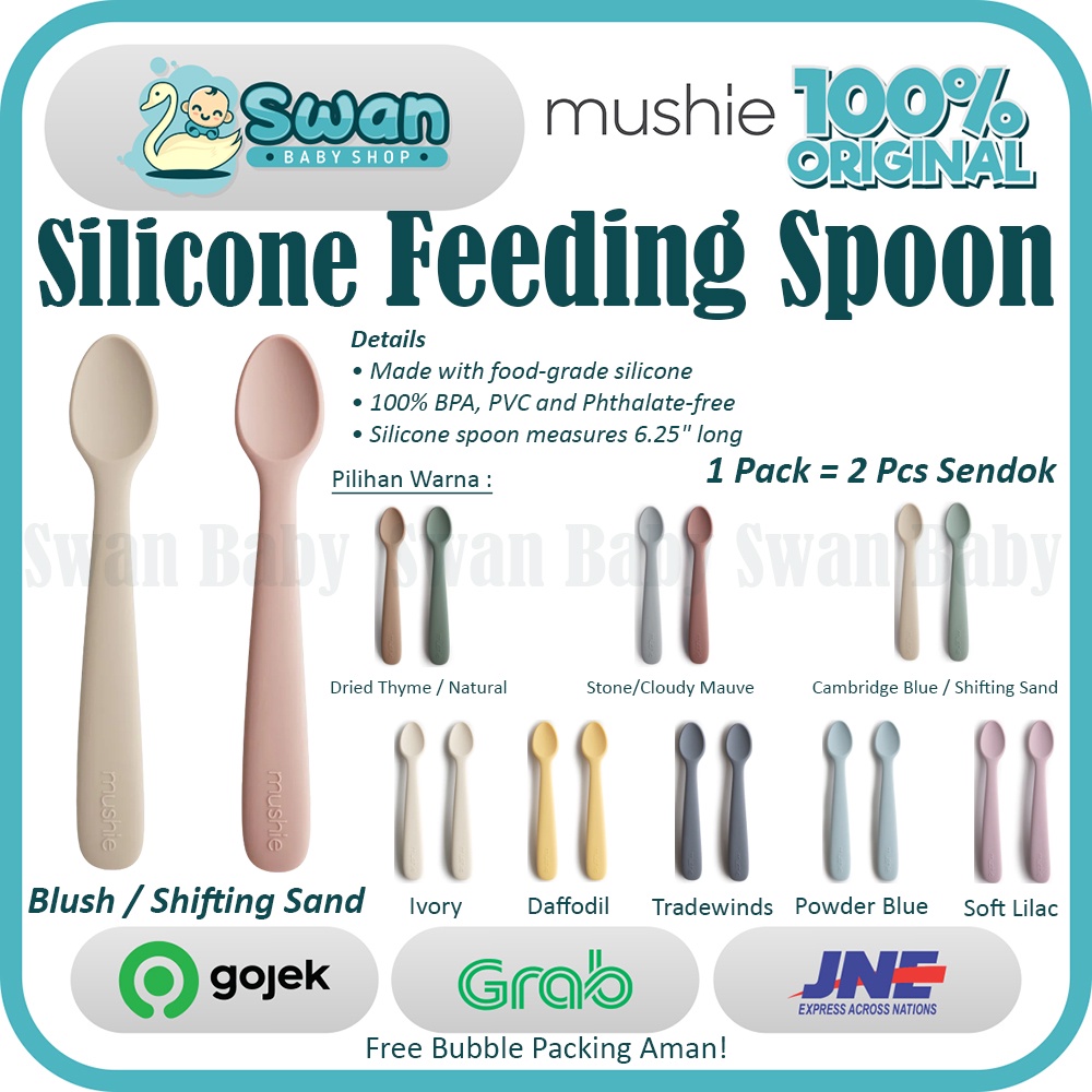 Mushie Silicone Spoon / Sendok Makan Anak Bayi