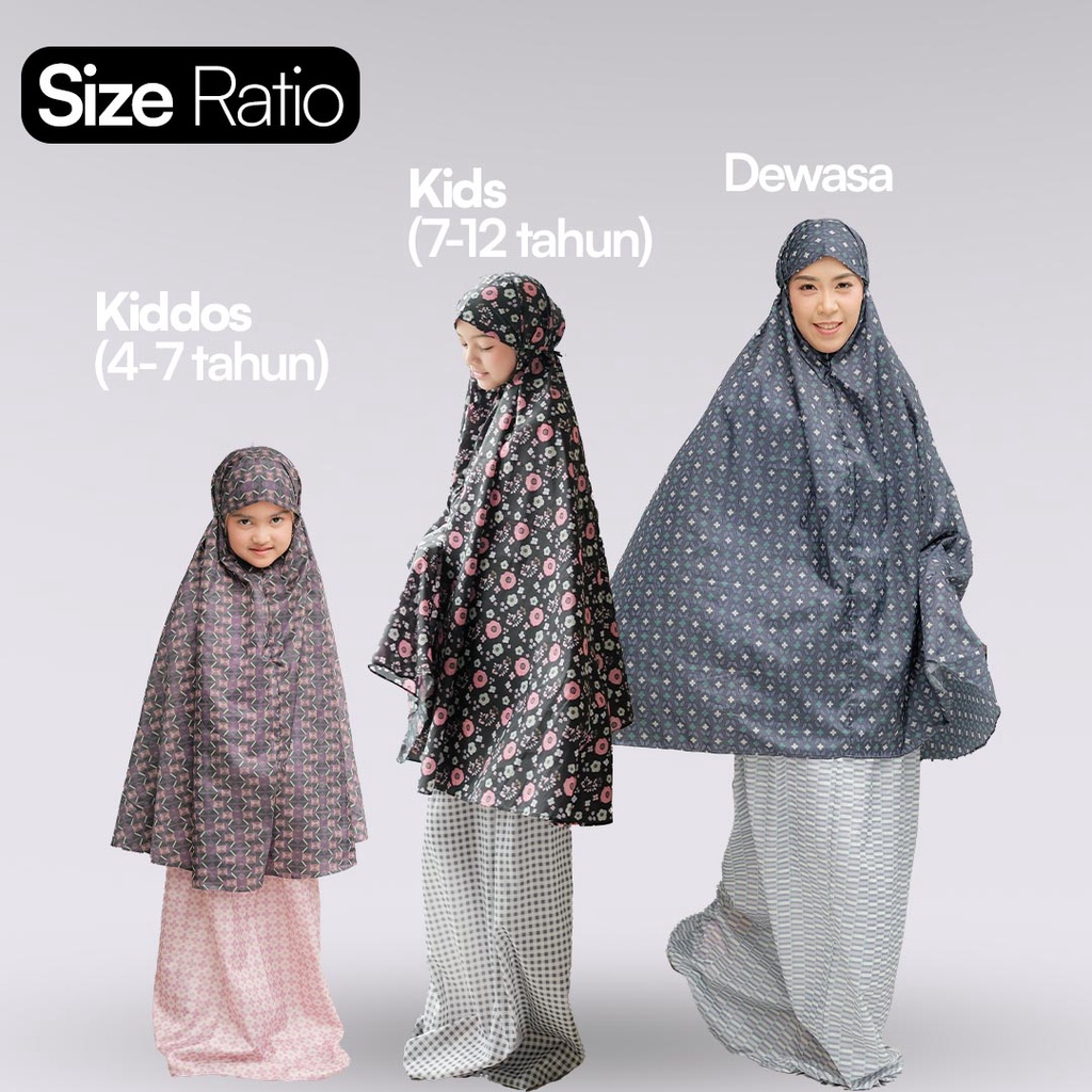 ALIF MUKENA IBU &amp; ANAK MINI MOTIF PARASUT PREMIUM KOREA TRAVEL - CORDELIA