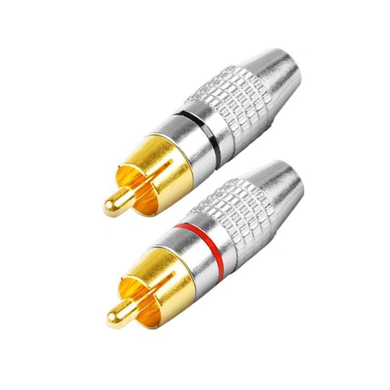 JACK RCA / JEK RCA GOLD METAL SILVER GRIP / JECK RCA JAGUNG / JACK AUDIO  BAGUS ORIGINAL harga 1 pas