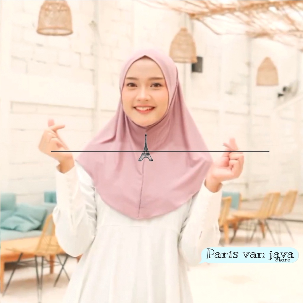 Hijab Bergo Instan Malay Jersey Daily Non Pad | Jilbab Instan Tanpa Pad