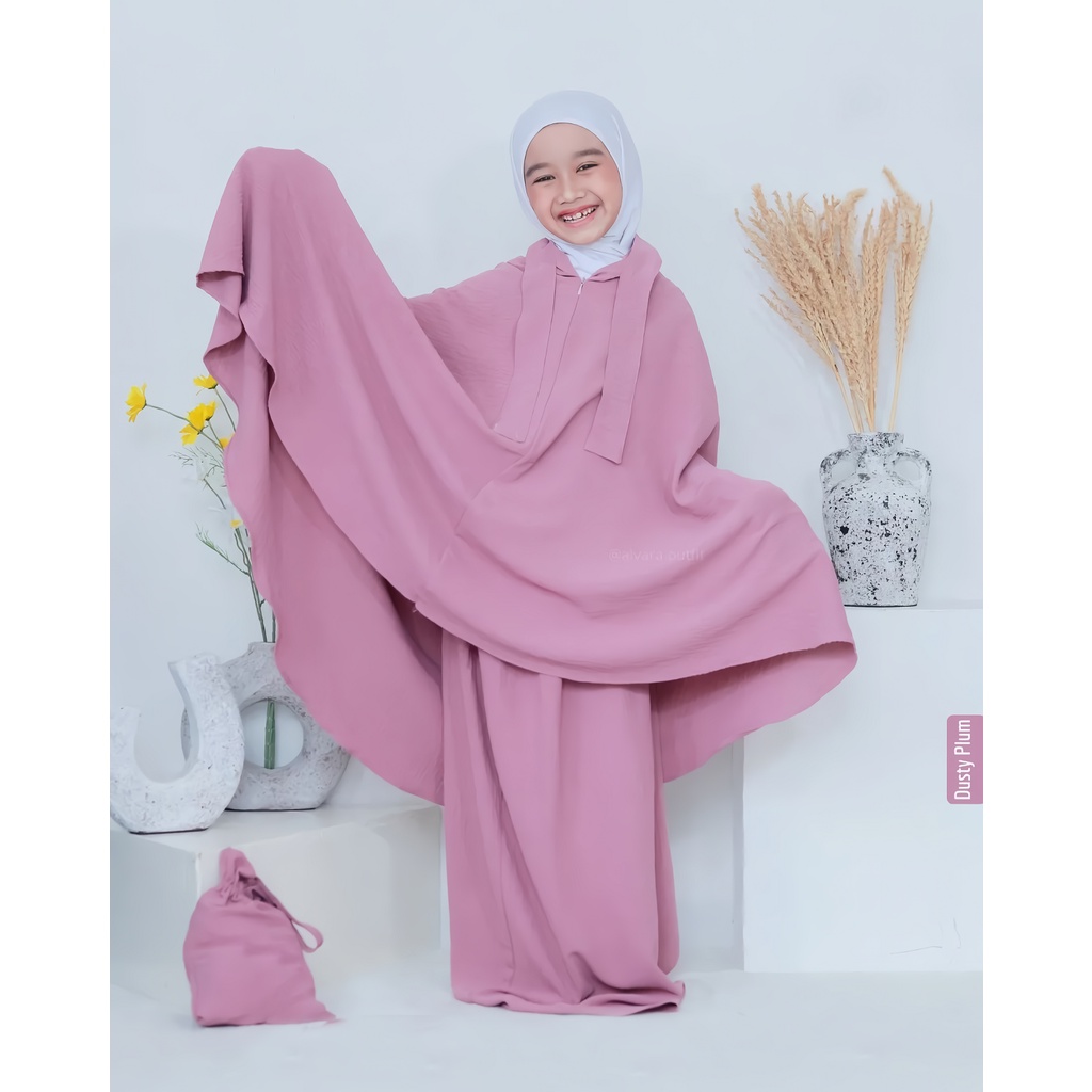 MUKENA ANAK 3 IN 1 BAHAN CRINCLE AIRFLOW PREMIUM