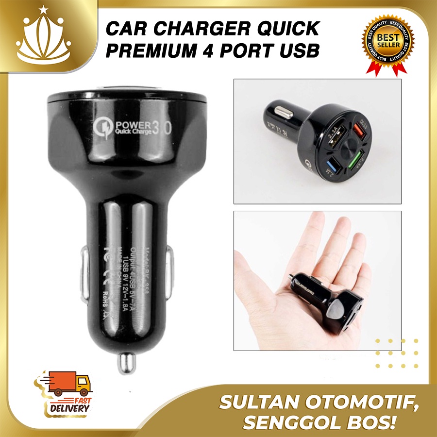 Car Charger Mobil 3.0 Fast Charging USB 4 Port