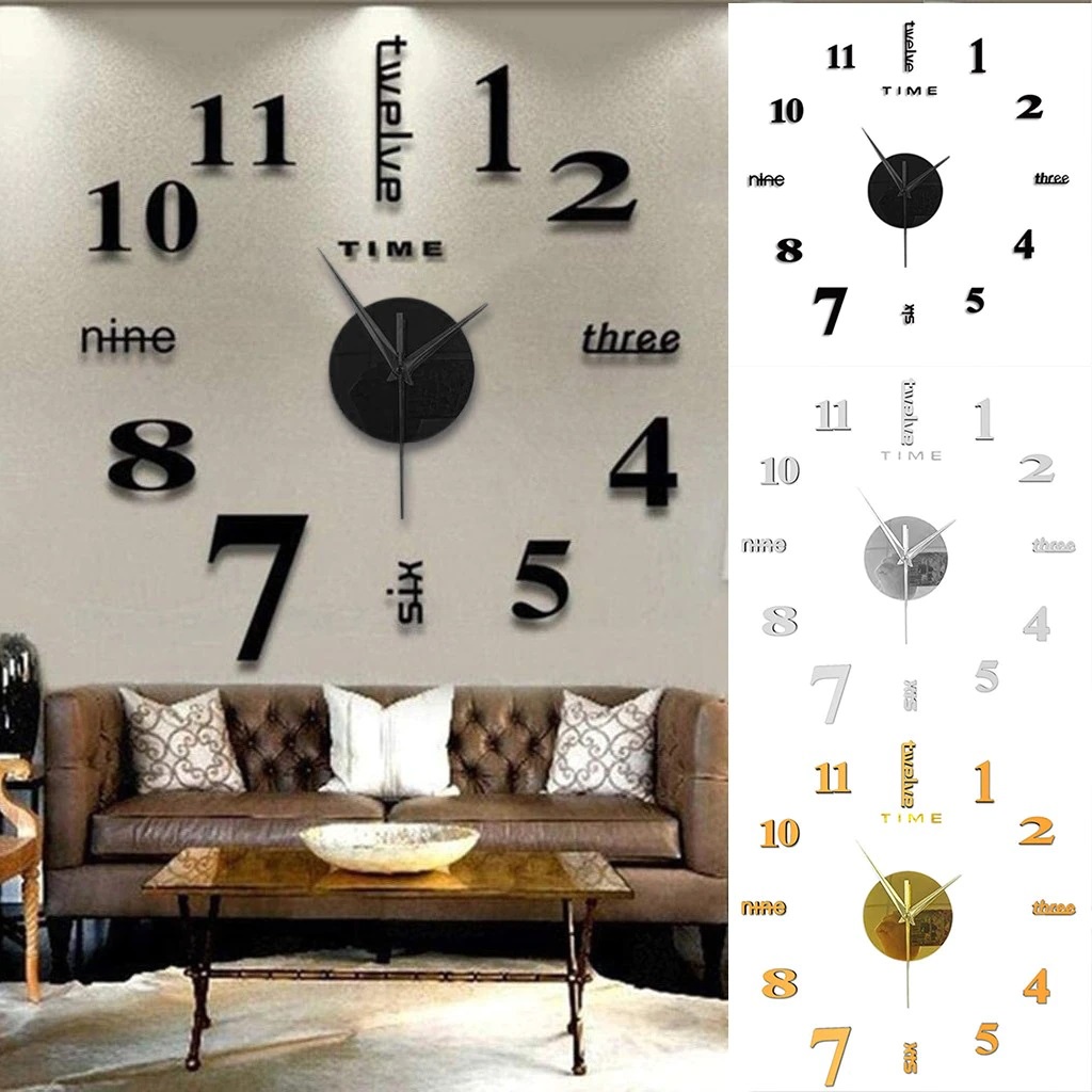 Dinding Besar Tempel Jam Dinding Tempel Besar Minimalis Diameter 80-130 cm untuk Dekorasi Ruangan Ja
