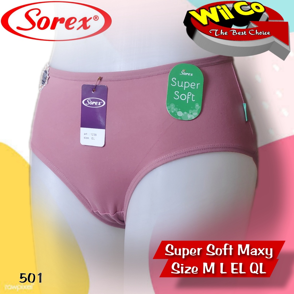 K501T - [DIJUAL PER 3 Pcs] CELANA DALAM WANITA PAKAIAN WANITA PAKAIAN DALAM SOREX MULTYCOLOR SIZE  M - XXL