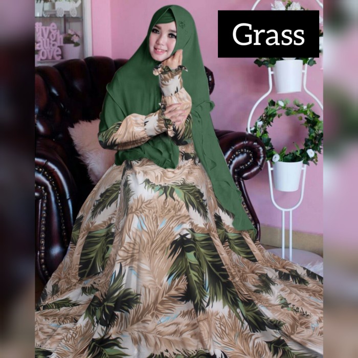 Bagus Baju Gamis Wanita Terbaru 2021 Dress Muslim Daily Maxmara Motif Friska Terlaris