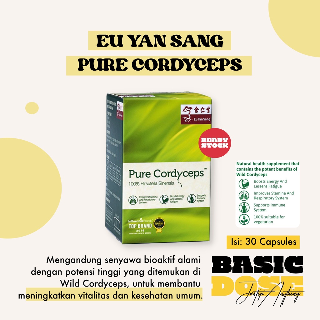 [READY] Eu Yan Sang Pure Cordyceps, 30 capsules/ Singapore