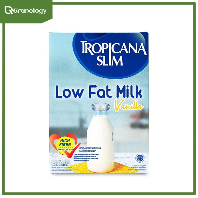 Tropicana Slim Milk Low Fat / Susu Rendah Lemak Vanilla 500 gram