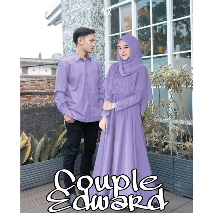 Baju Couple Muslim Gamis Brukat Furing Kemeja Panjang Pesta Kondangan Gamis Terbaru 2023 wudhu frien