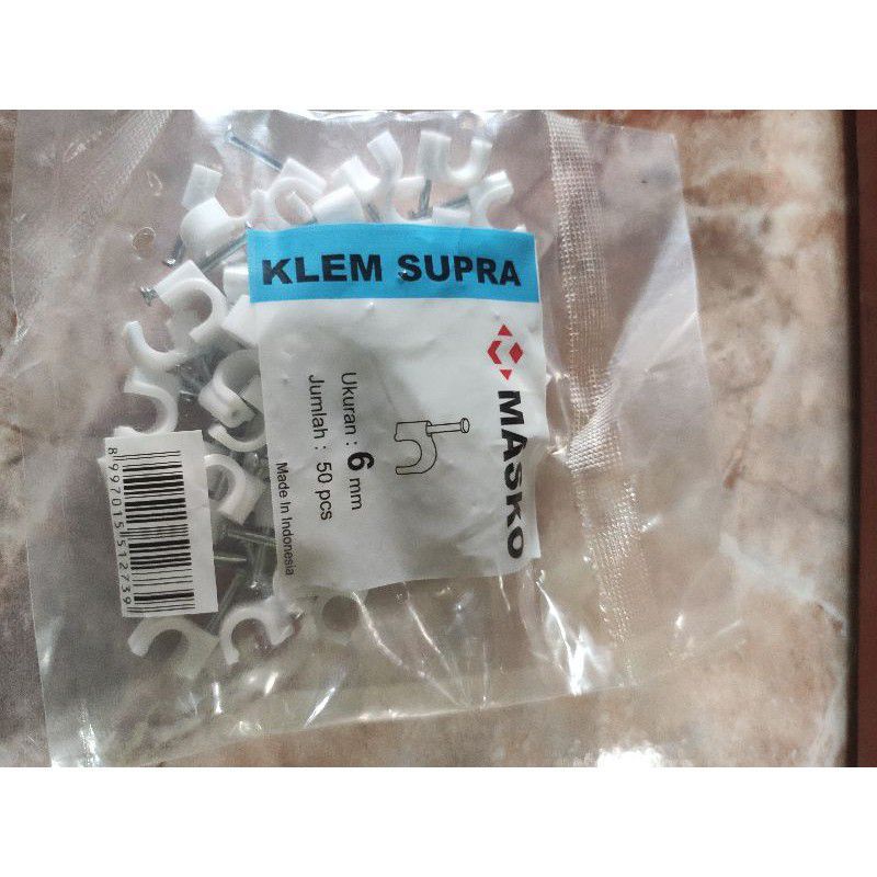 klem kabel clip kabel MASCO KLEM SUPRA/KLEM KABEL CLIP BETON/KLEM PENGIKAT KABEL 7MM