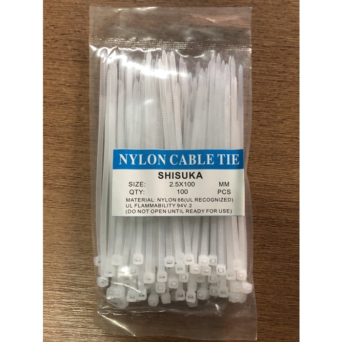 Terlaris Shisuka Nylon Cable Tie / Kabel Ties / Pengikat Kabel 2,5 X 100 Mm