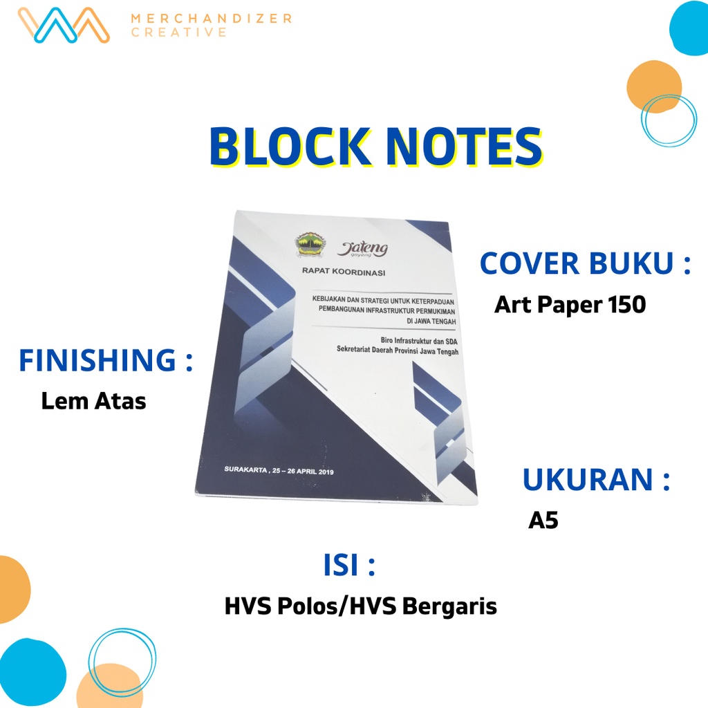 

Custom Notebook Seminar / Buku Notebook Seminar Kit / Buku catatan seminar /Buku Memo A5 Murah